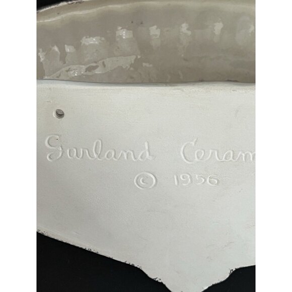 1956 Iridescent Ceramic Sconce W/ Gold Trim 18" LONG TOTAL - Picture 13 of 15